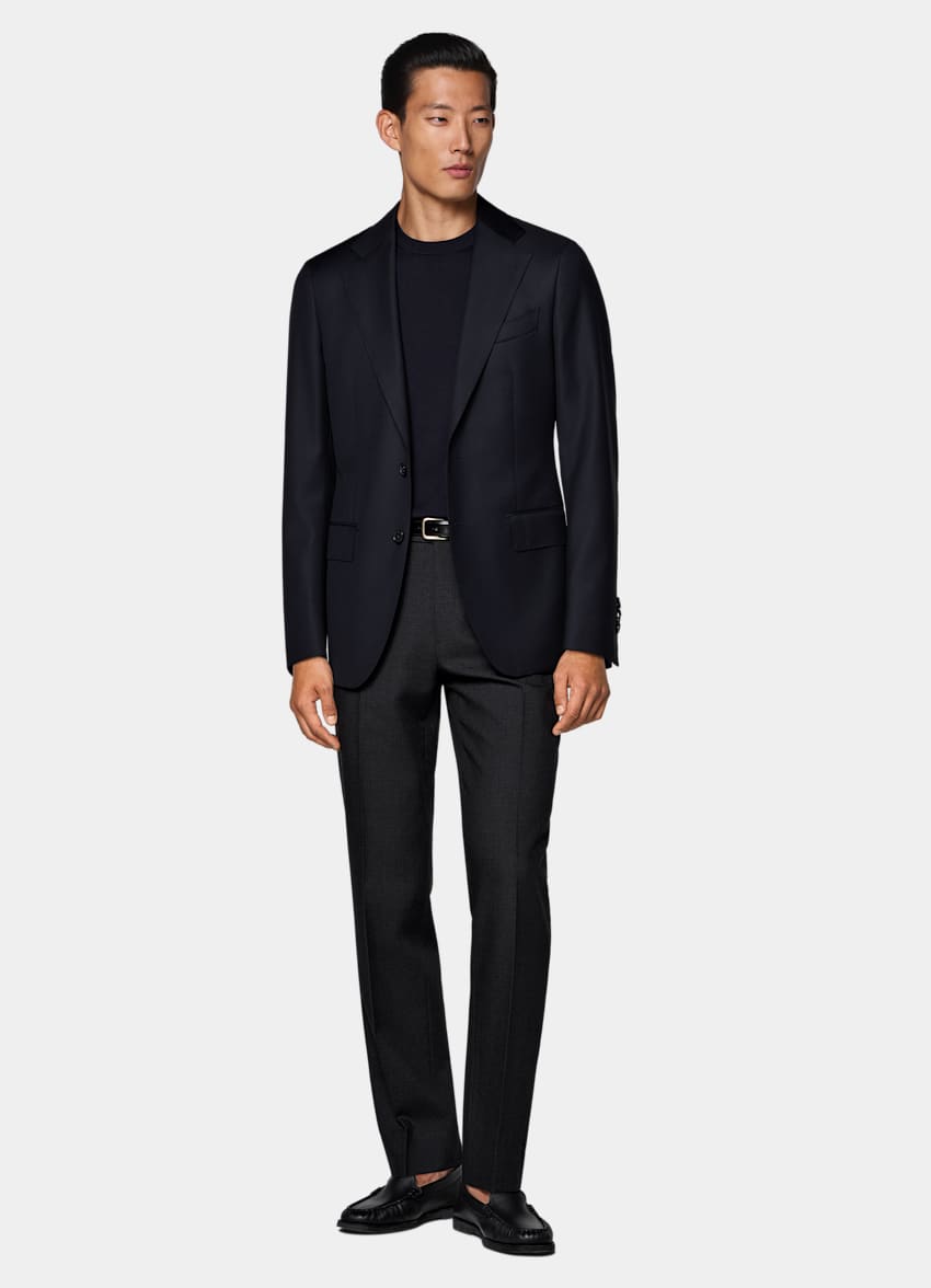 Navy Tailored Fit Havana Suit Jacket