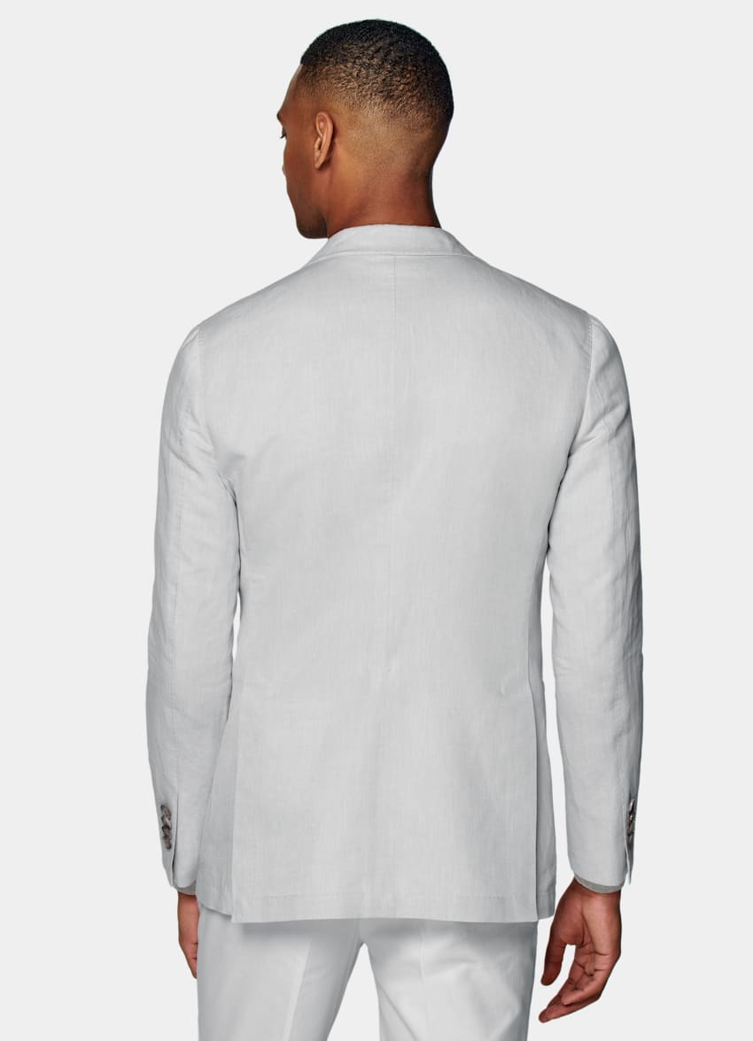 Light Grey Tailored Fit Havana Suit Jacket