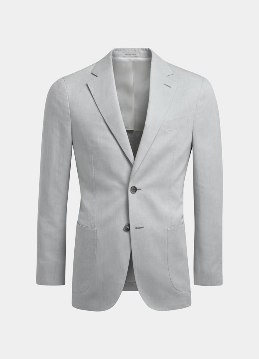 Light Grey Tailored Fit Havana Suit Jacket