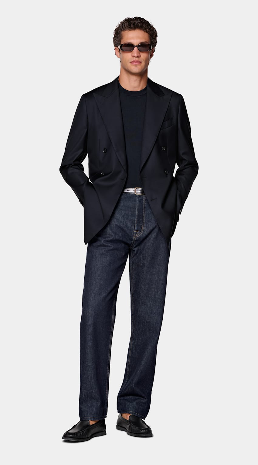 Navy Tailored Fit Havana Suit Jacket