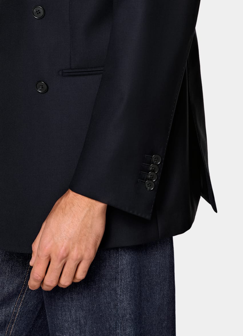 Navy Tailored Fit Havana Suit Jacket