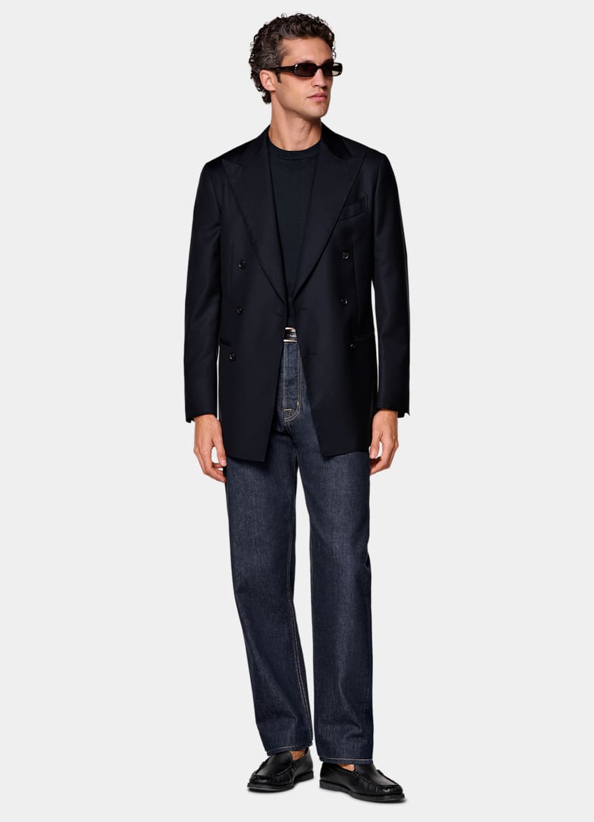 Navy Tailored Fit Havana Suit Jacket