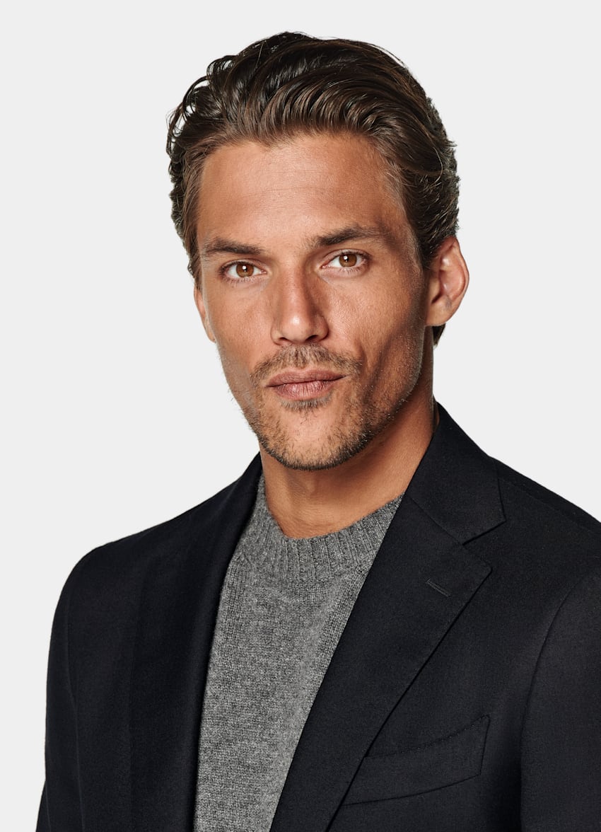 Navy Tailored Fit Havana Suit Jacket
