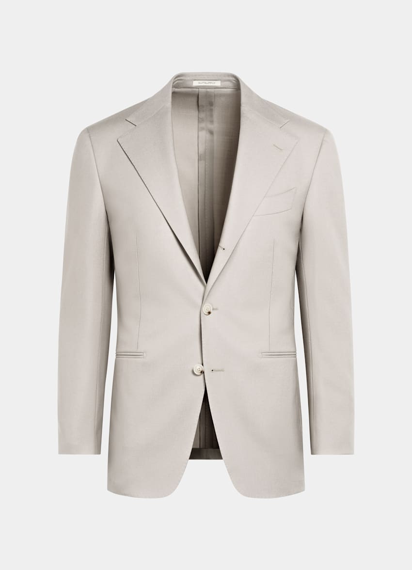 Light Taupe Relaxed Fit Roma Suit Jacket
