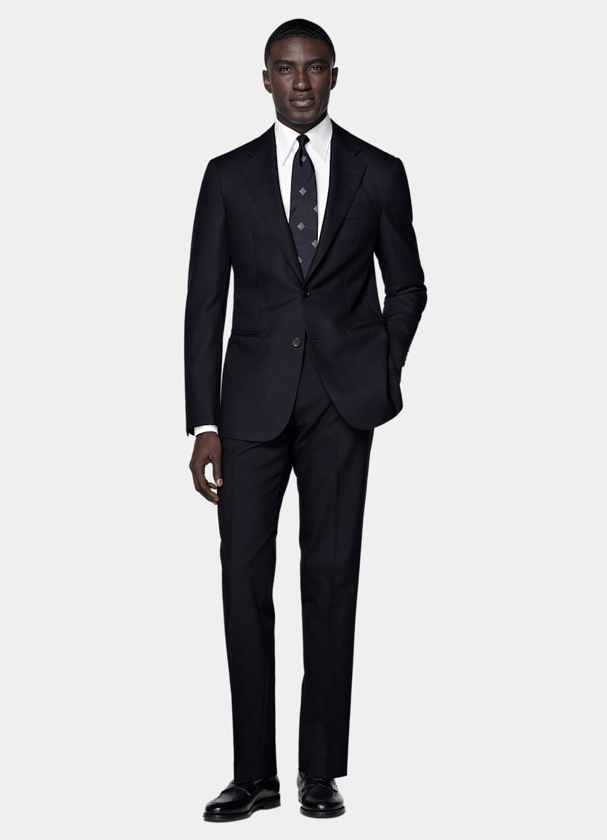 Navy Tailored Fit Havana Suit