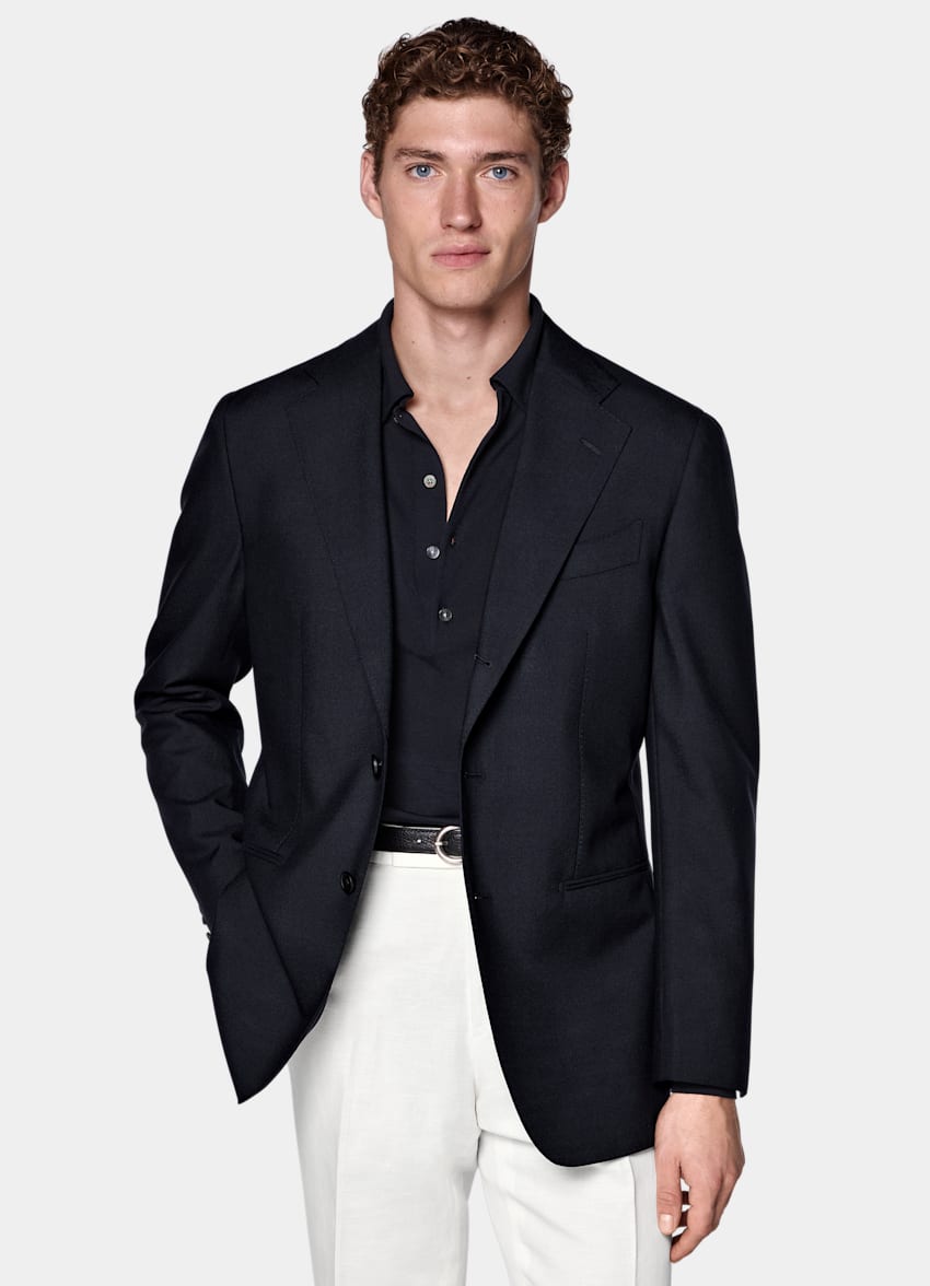 Navy Tailored Fit Havana Suit Jacket
