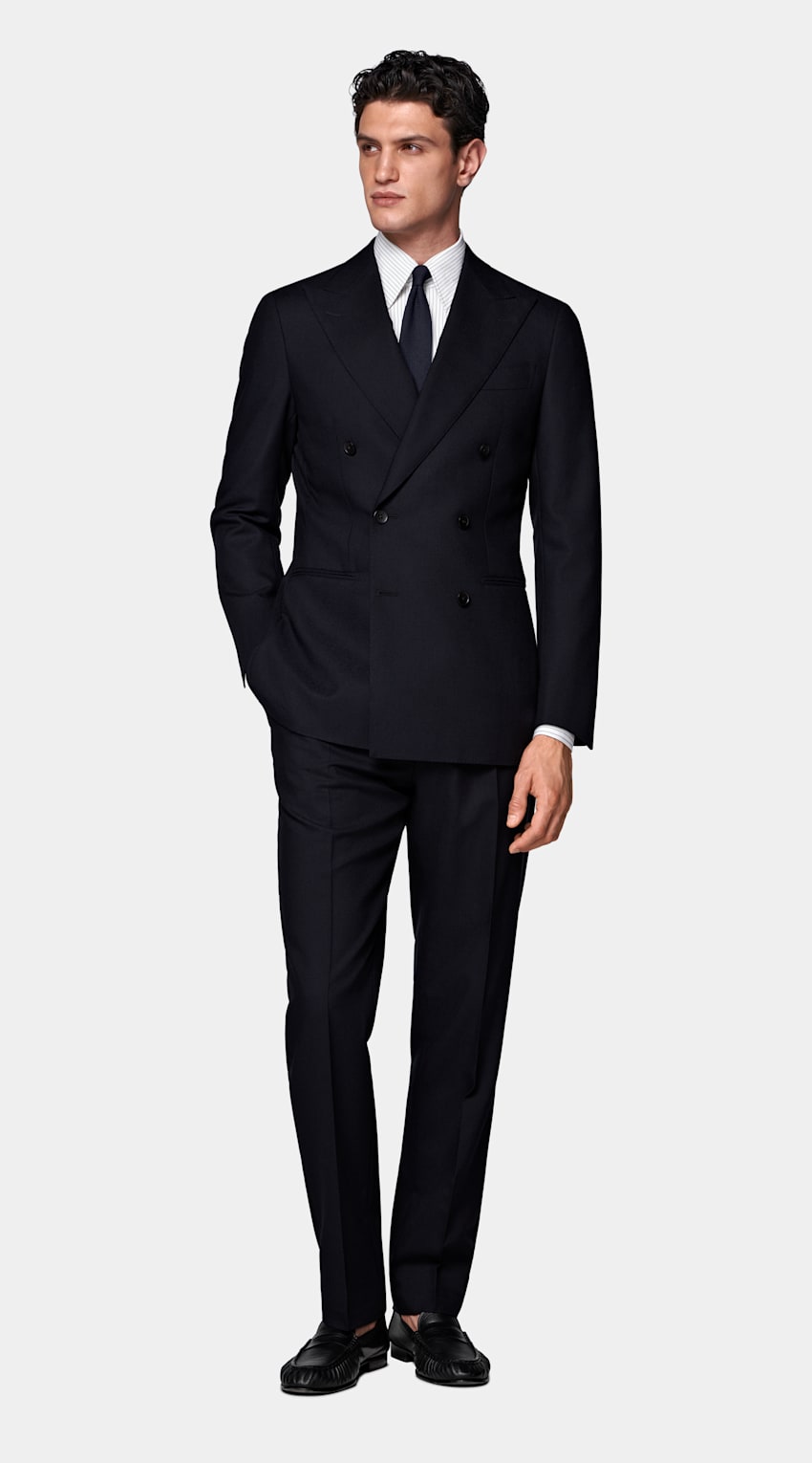 Navy Tailored Fit Havana Suit