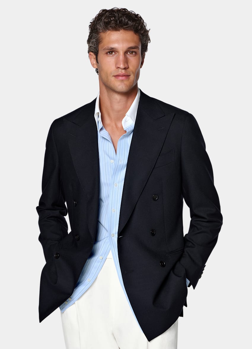 Navy Tailored Fit Havana Suit Jacket