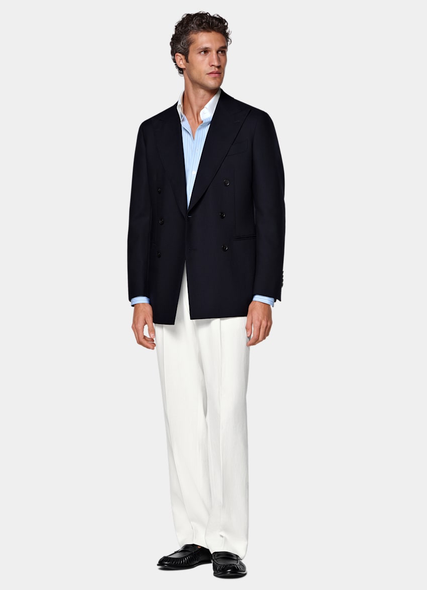 Navy Tailored Fit Havana Suit Jacket