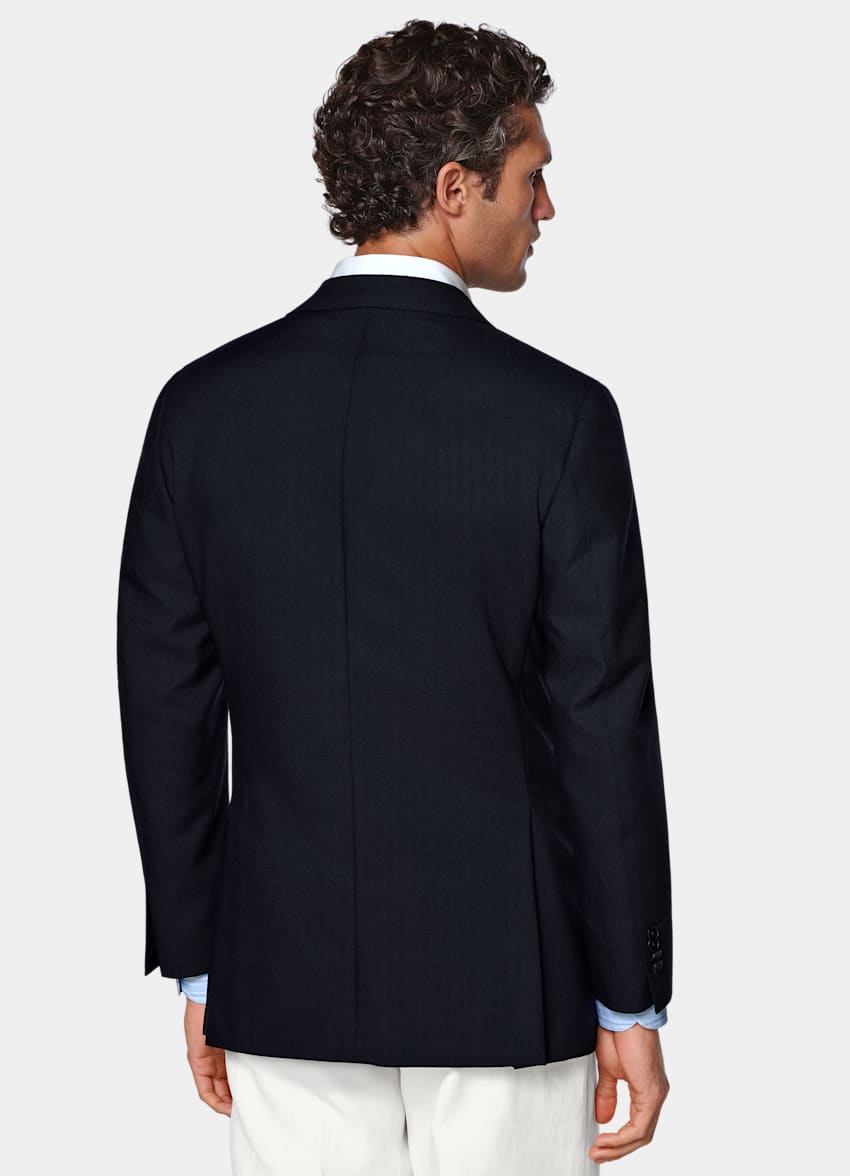 Navy Tailored Fit Havana Suit Jacket