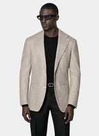 Taupe Relaxed Fit Roma Suit Jacket