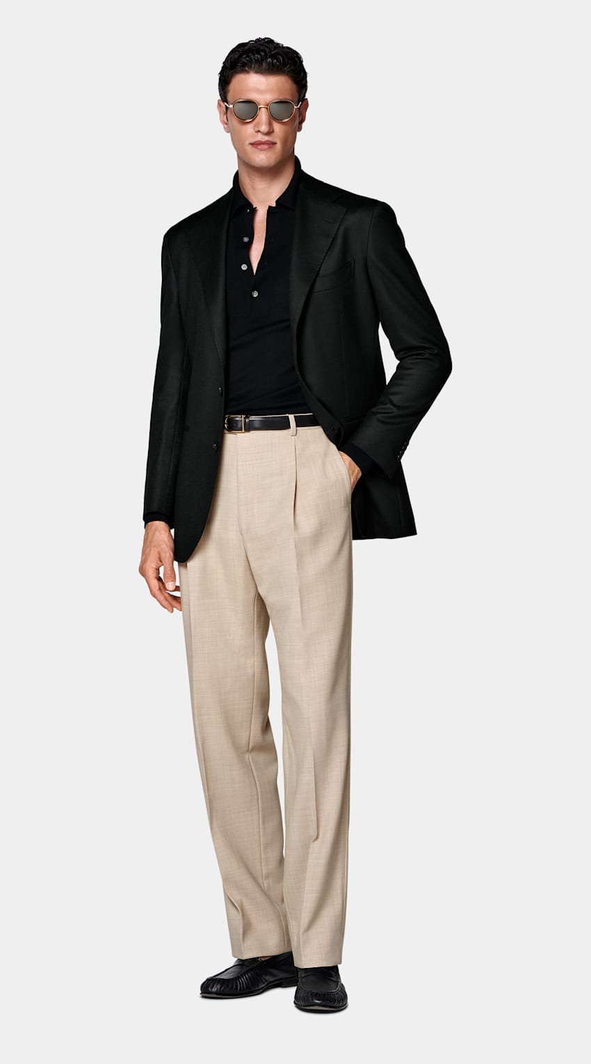 Black Relaxed Fit Roma Suit Jacket