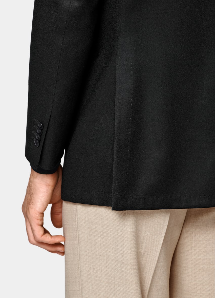 Black Relaxed Fit Roma Suit Jacket
