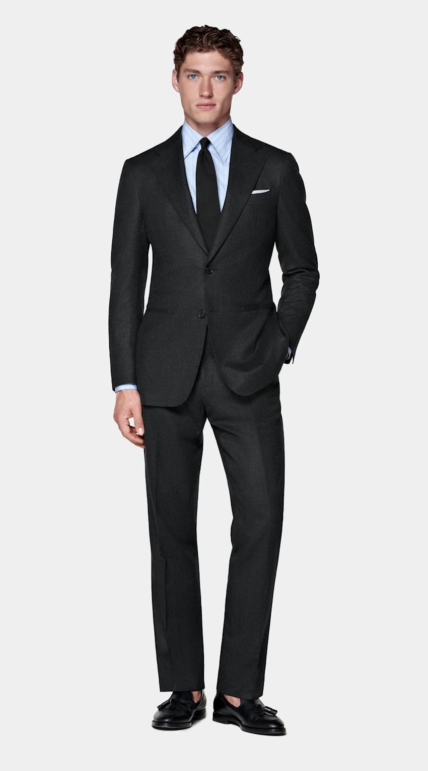 Dark Grey Tailored Fit Havana Suit