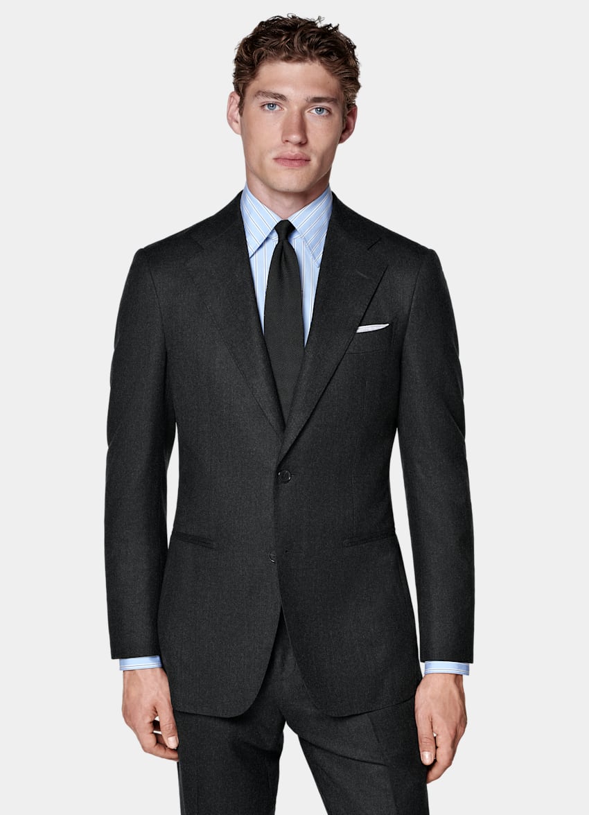 Dark Grey Tailored Fit Havana Suit
