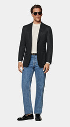 Dark Grey Tailored Fit Havana Suit Jacket