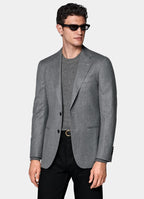 Mid Grey Tailored Fit Havana Suit Jacket