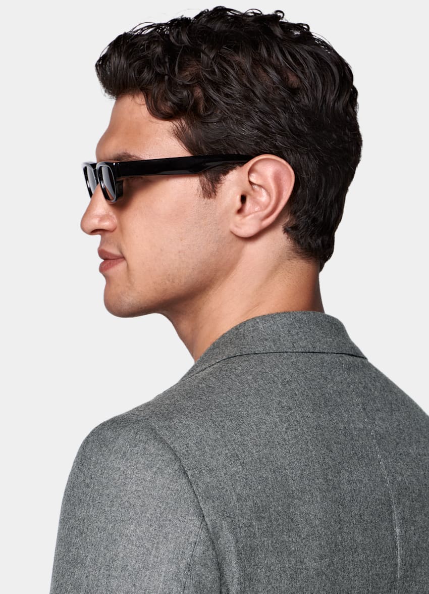 Mid Grey Tailored Fit Havana Suit Jacket