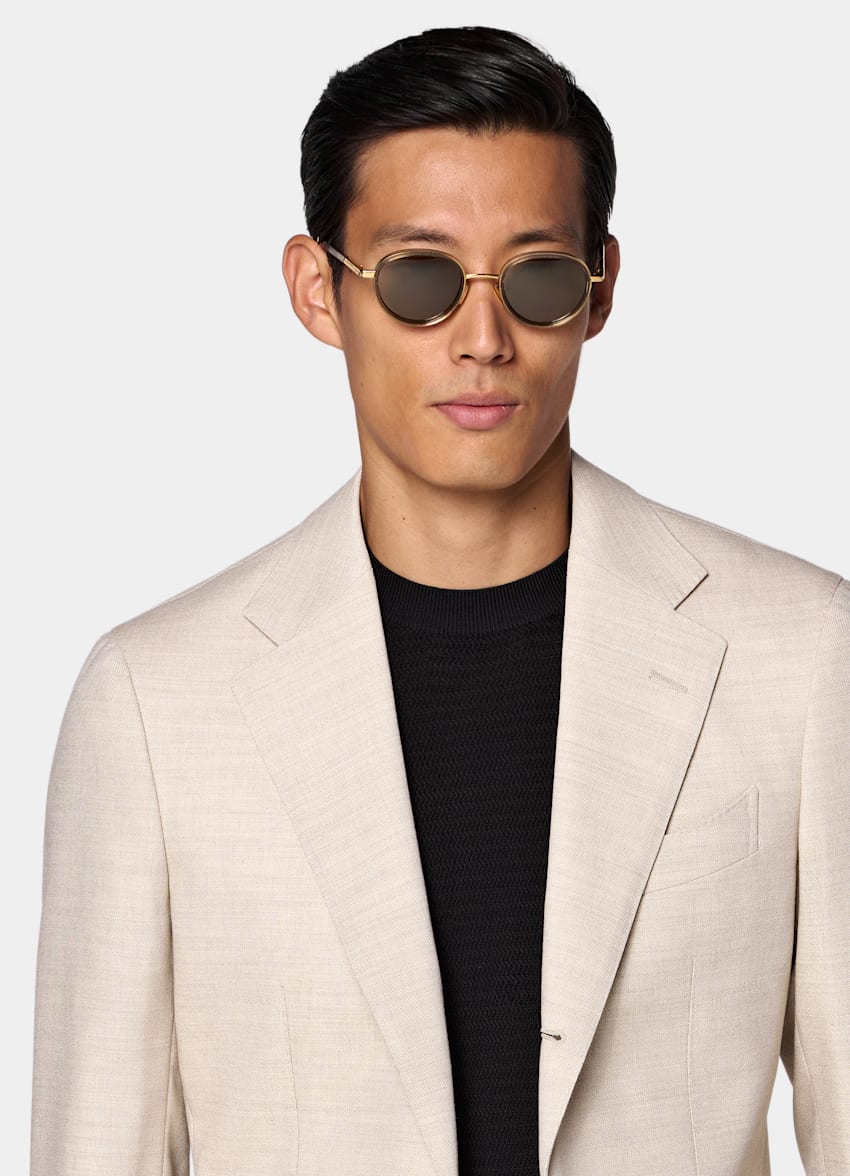 Sand Tailored Fit Havana Suit Jacket