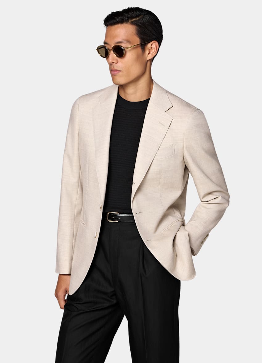 Sand Tailored Fit Havana Suit Jacket