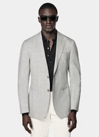 Light Grey Perennial Tailored Fit Havana Suit Jacket