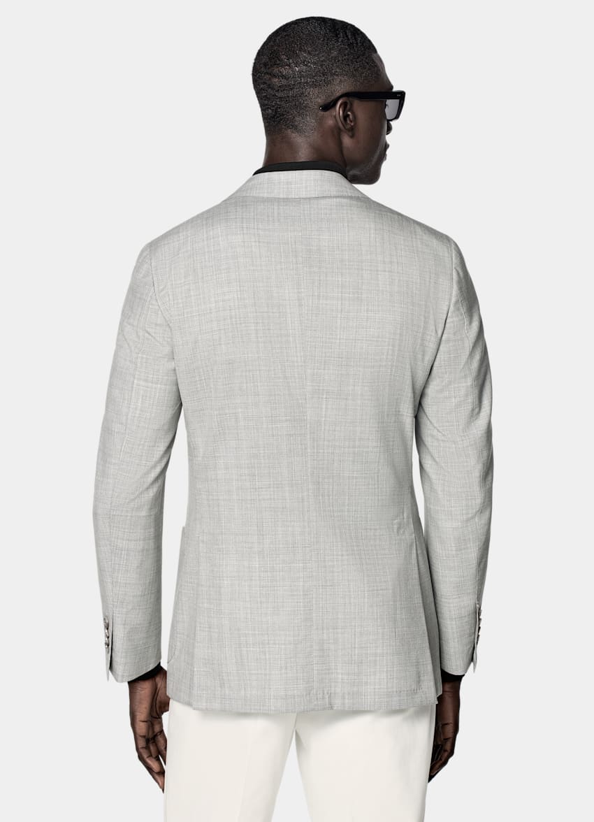Light Grey Perennial Tailored Fit Havana Suit Jacket