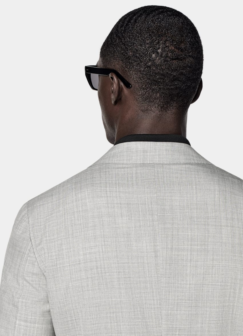Light Grey Perennial Tailored Fit Havana Suit Jacket
