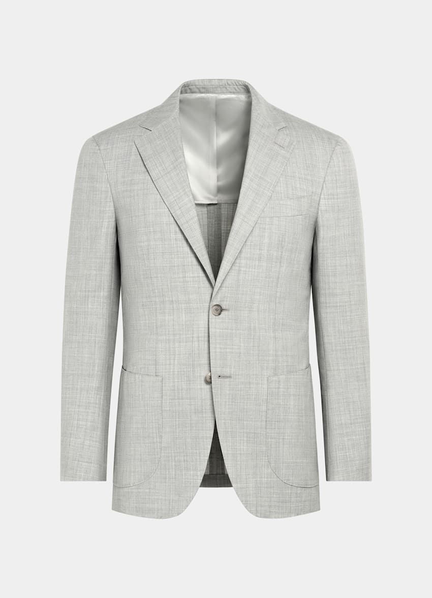 Light Grey Perennial Tailored Fit Havana Suit Jacket