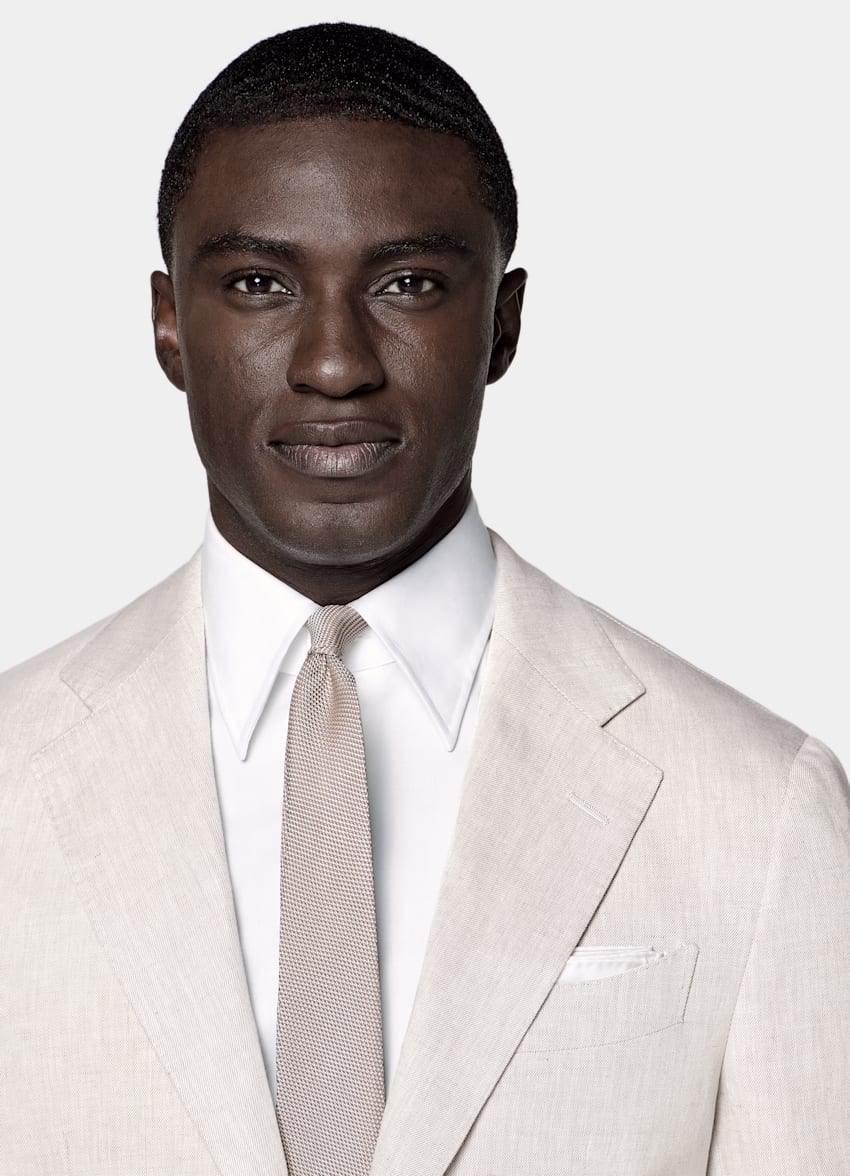 Light Taupe Tailored Fit Havana Suit