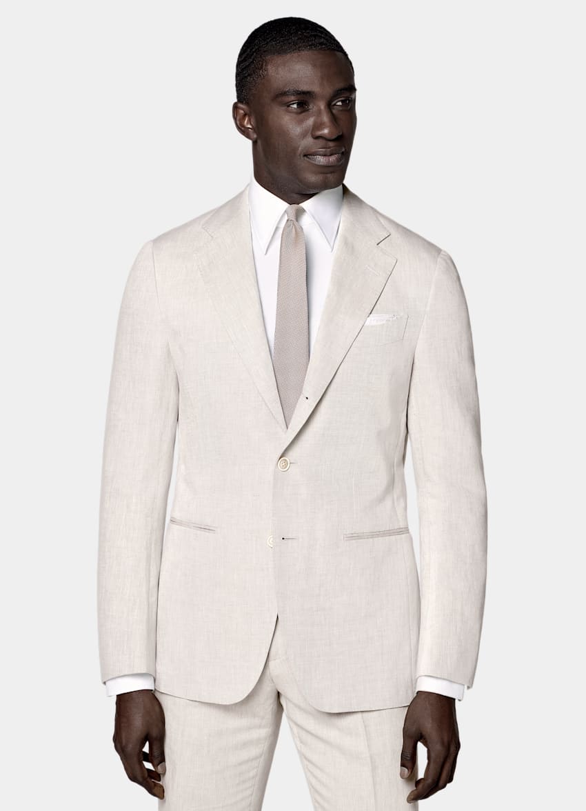 Light Taupe Tailored Fit Havana Suit
