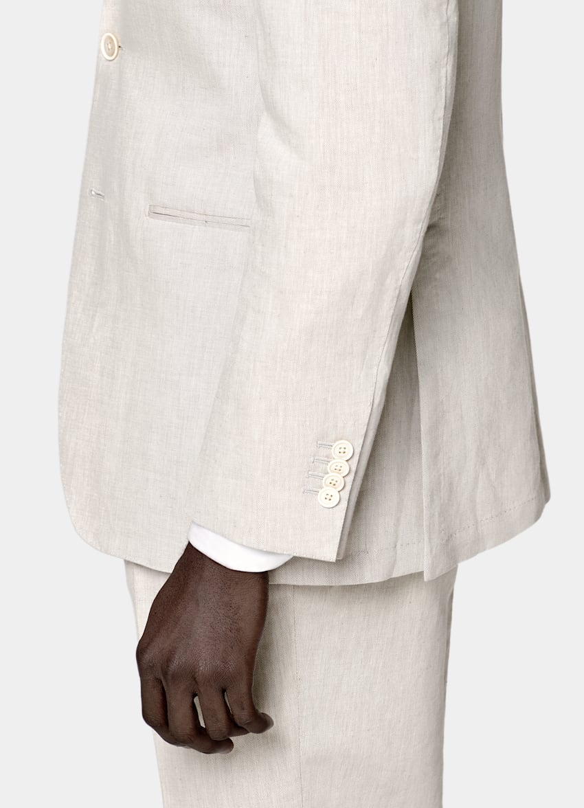 Light Taupe Tailored Fit Havana Suit