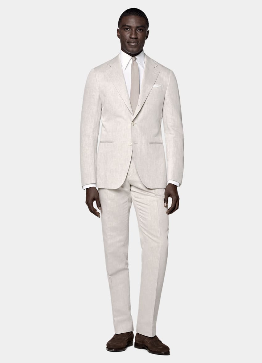 Light Taupe Tailored Fit Havana Suit