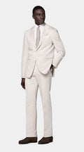 Light Taupe Tailored Fit Havana Suit