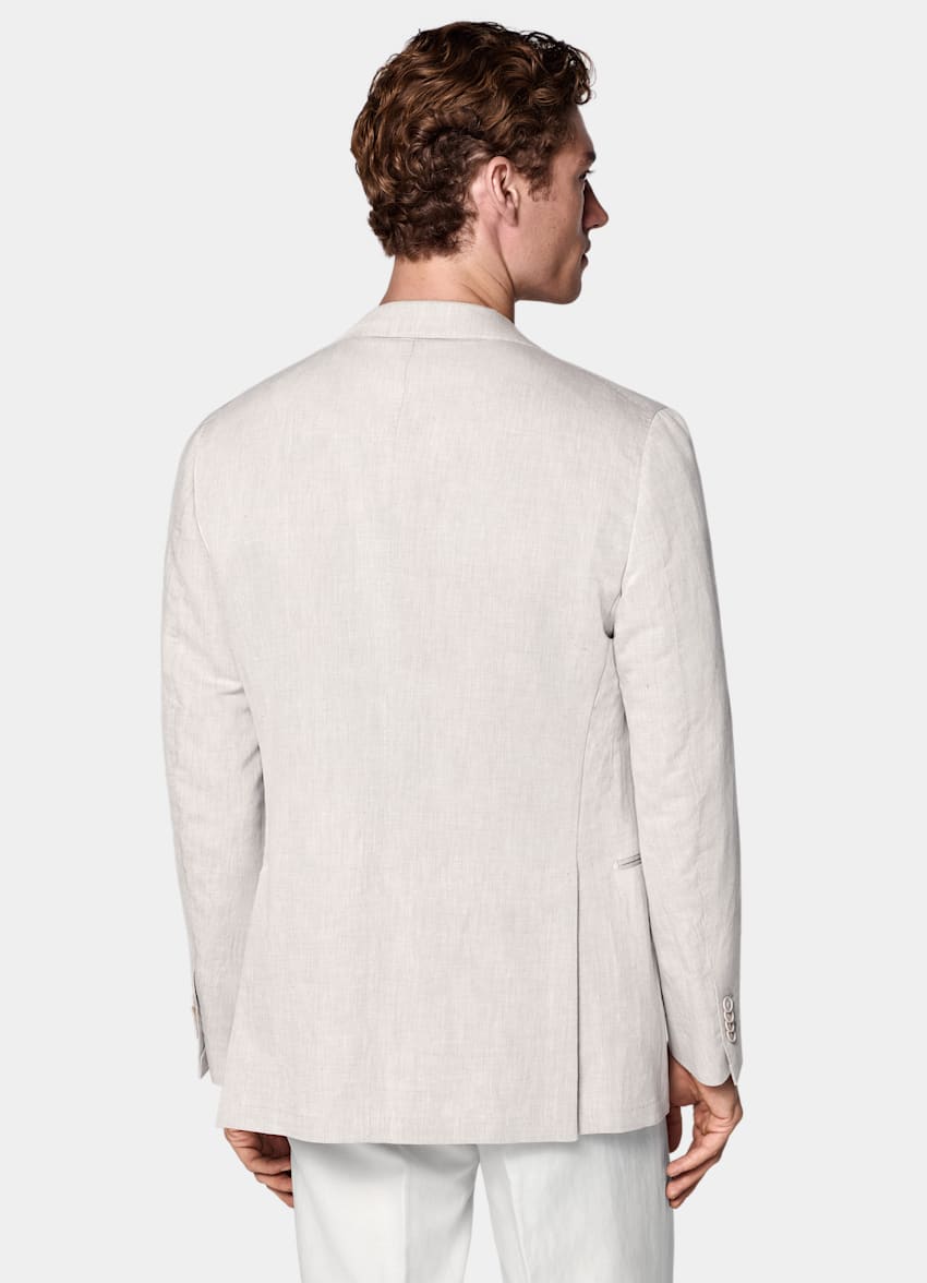 Light Taupe Tailored Fit Havana Suit Jacket