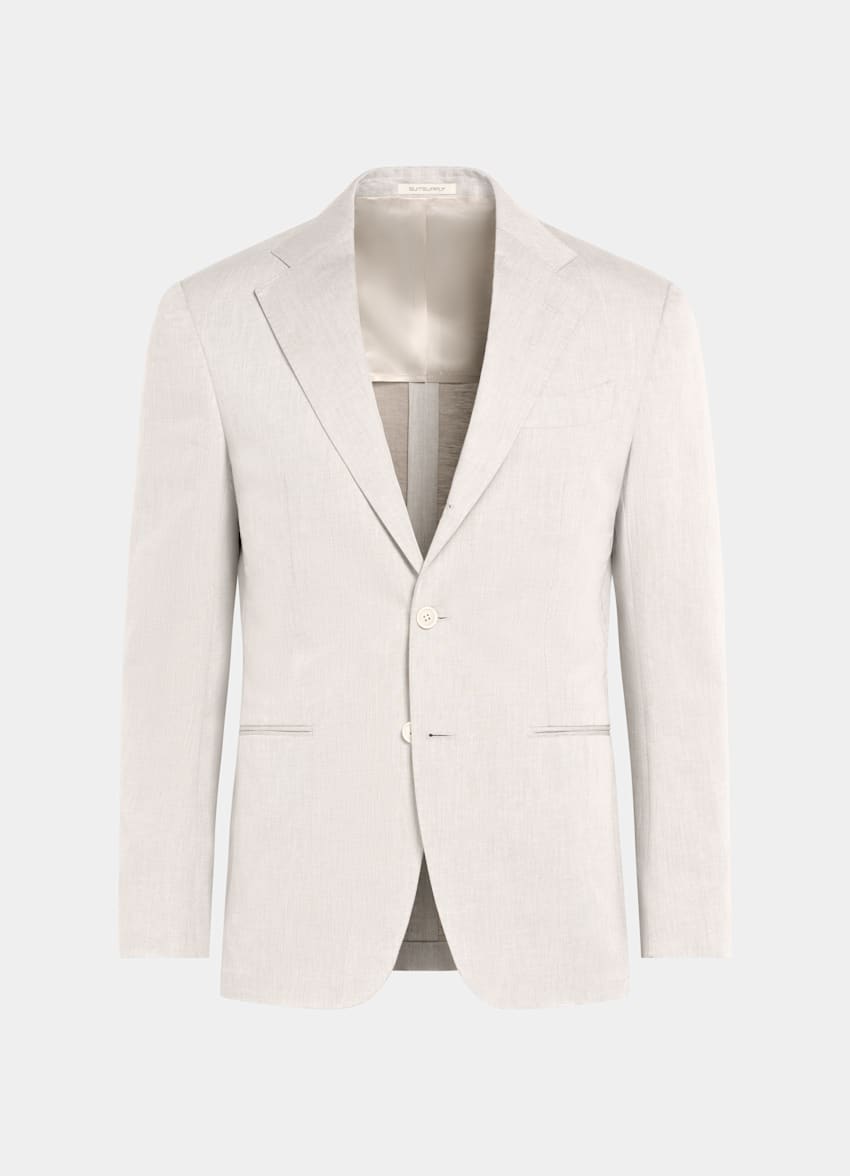 Light Taupe Tailored Fit Havana Suit Jacket