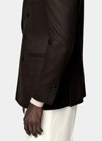 Dark Brown Tailored Fit Havana Suit Jacket