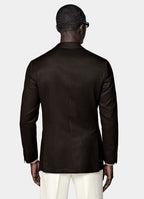 Dark Brown Tailored Fit Havana Suit Jacket