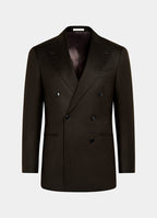 Dark Brown Tailored Fit Havana Suit Jacket