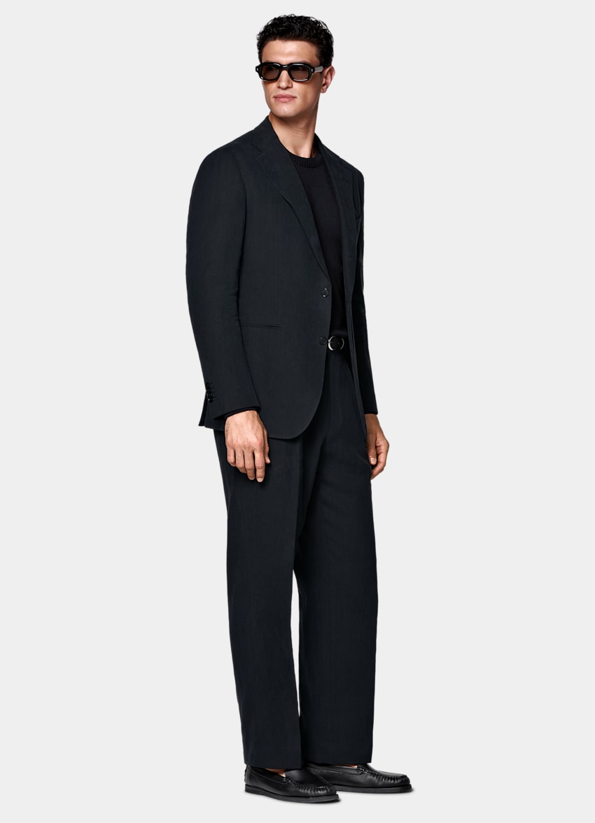Navy Relaxed Fit Roma Suit