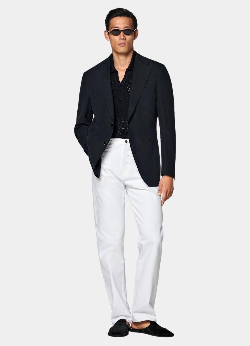 Navy Relaxed Fit Roma Suit Jacket