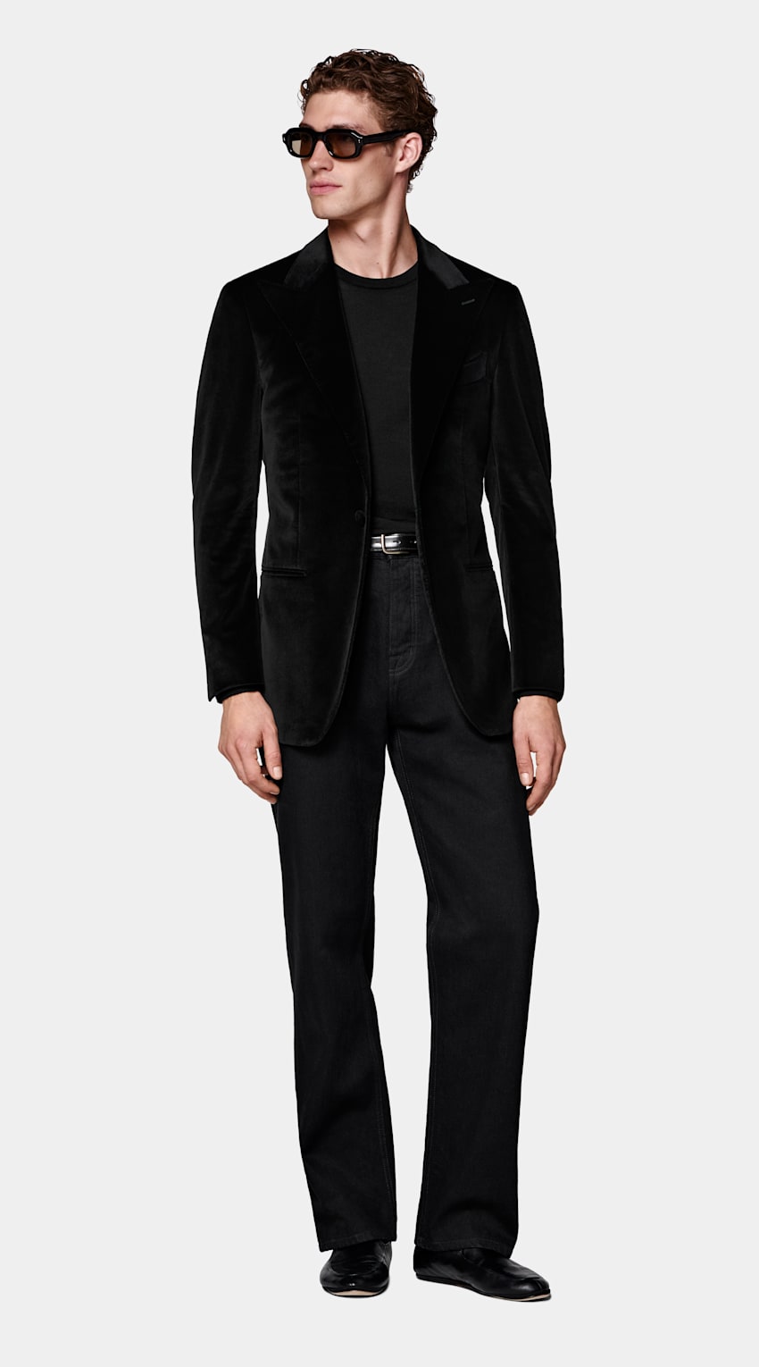 Black Tailored Fit Havana Dinner Jacket