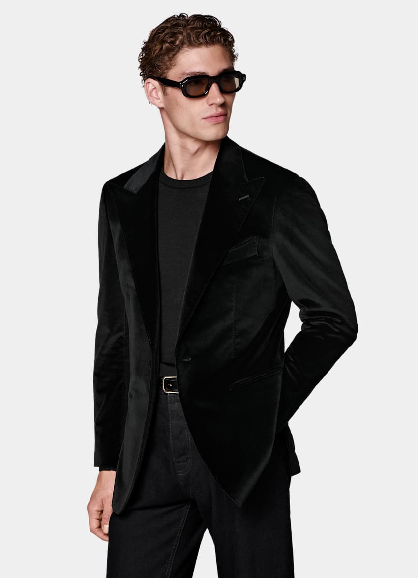 Black Tailored Fit Havana Dinner Jacket