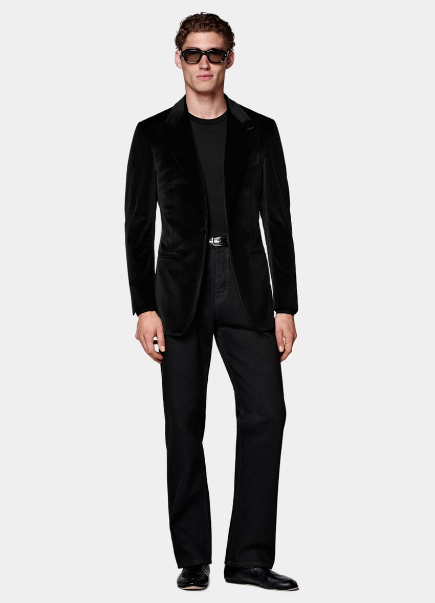 Black Tailored Fit Havana Dinner Jacket