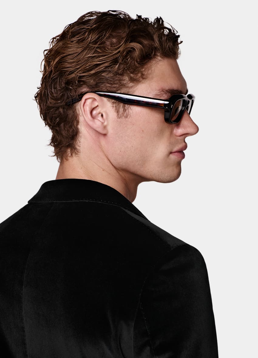 Black Tailored Fit Havana Dinner Jacket