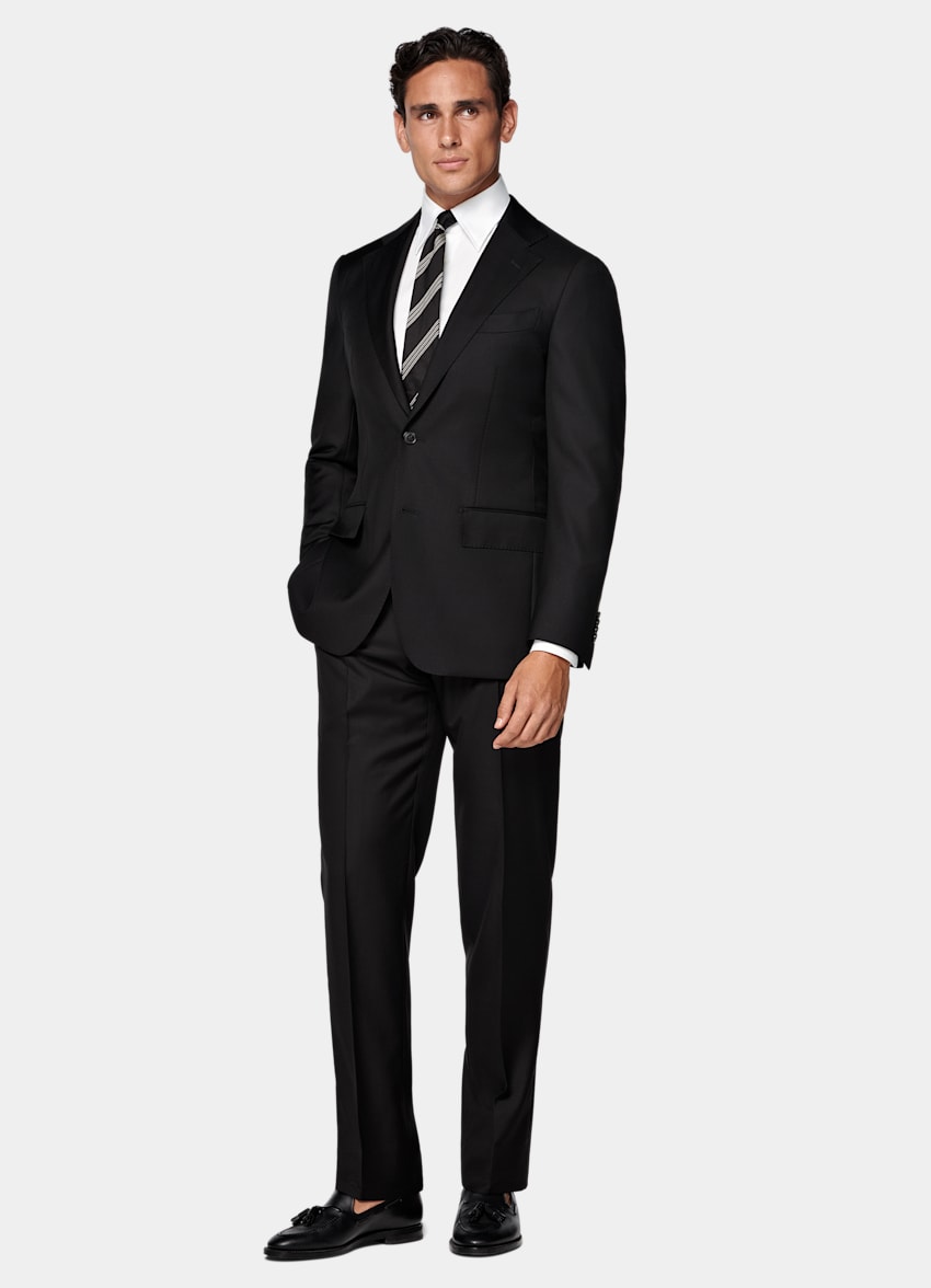 Black Tailored Fit Havana Suit