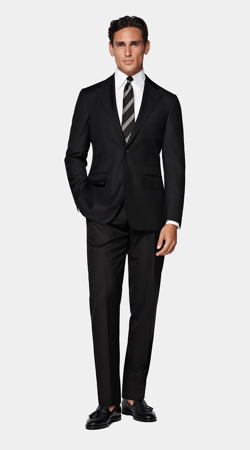 Black Tailored Fit Havana Suit