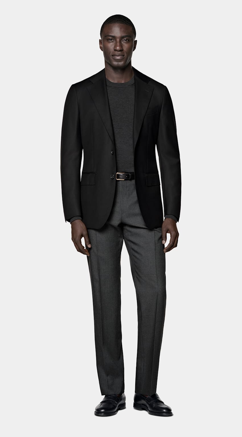Black Tailored Fit Havana Suit Jacket