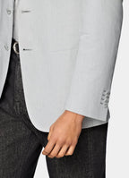 Light Grey Tailored Fit Havana Suit Jacket