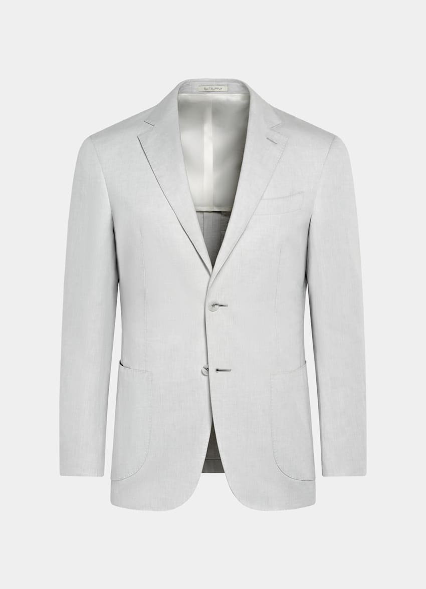 Light Grey Tailored Fit Havana Suit Jacket