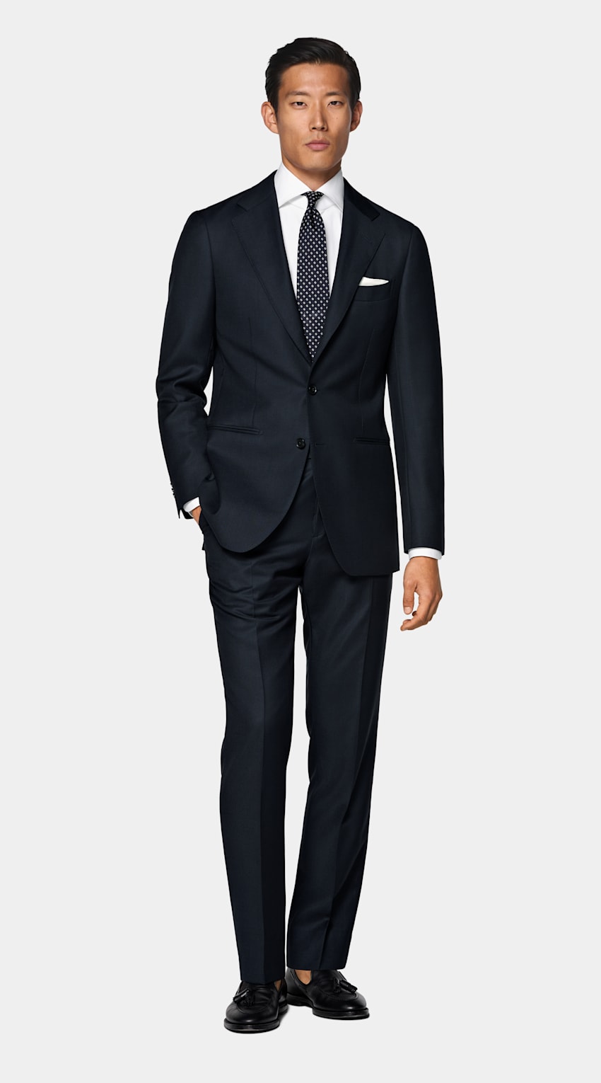 Navy Tailored Fit Havana Suit